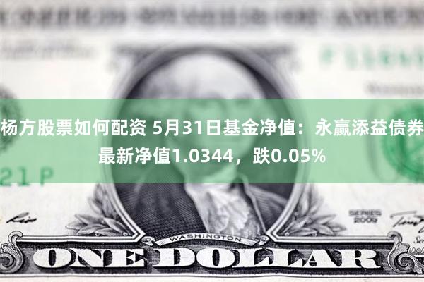 杨方股票如何配资 5月31日基金净值：永赢添益债券最新净值1.0344，跌0.05%