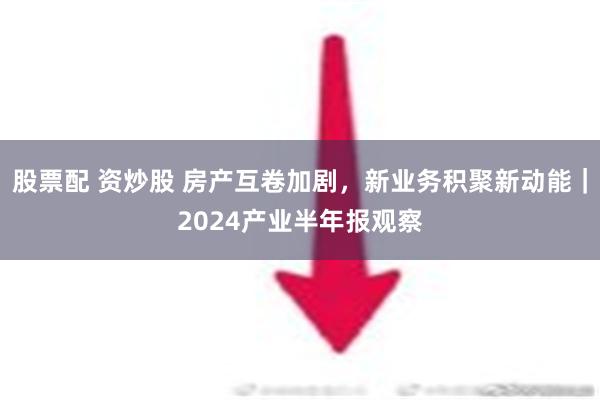 股票配 资炒股 房产互卷加剧，新业务积聚新动能｜2024产业半年报观察